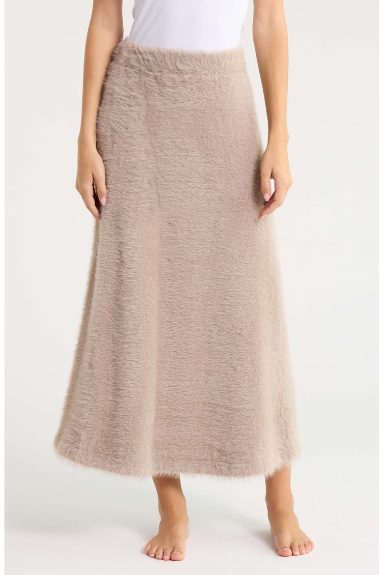 Mildie Plush Maxi Skirt, Main, color, OYSTER