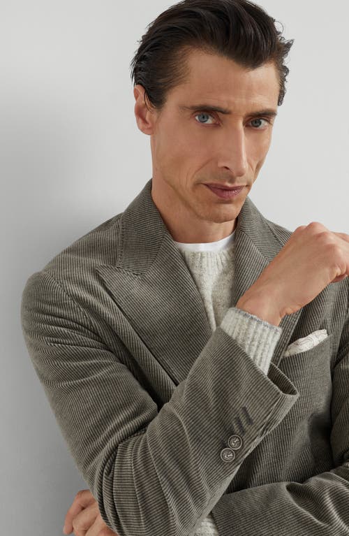 Brunello Cucinelli Corduroy Blazer In Gray