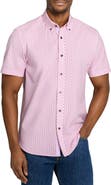 CONSTRUCT Slim Fit Zig Zag Woven Short Sleeve Basic Shirt