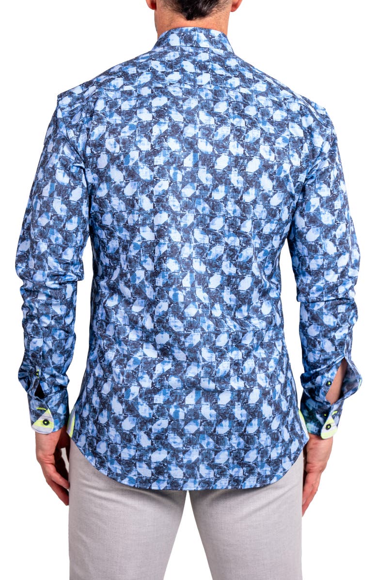 Maceoo Einstein Stretch Ascension Contemporary Fit Button-Up Shirt, Alternate, color, Blue