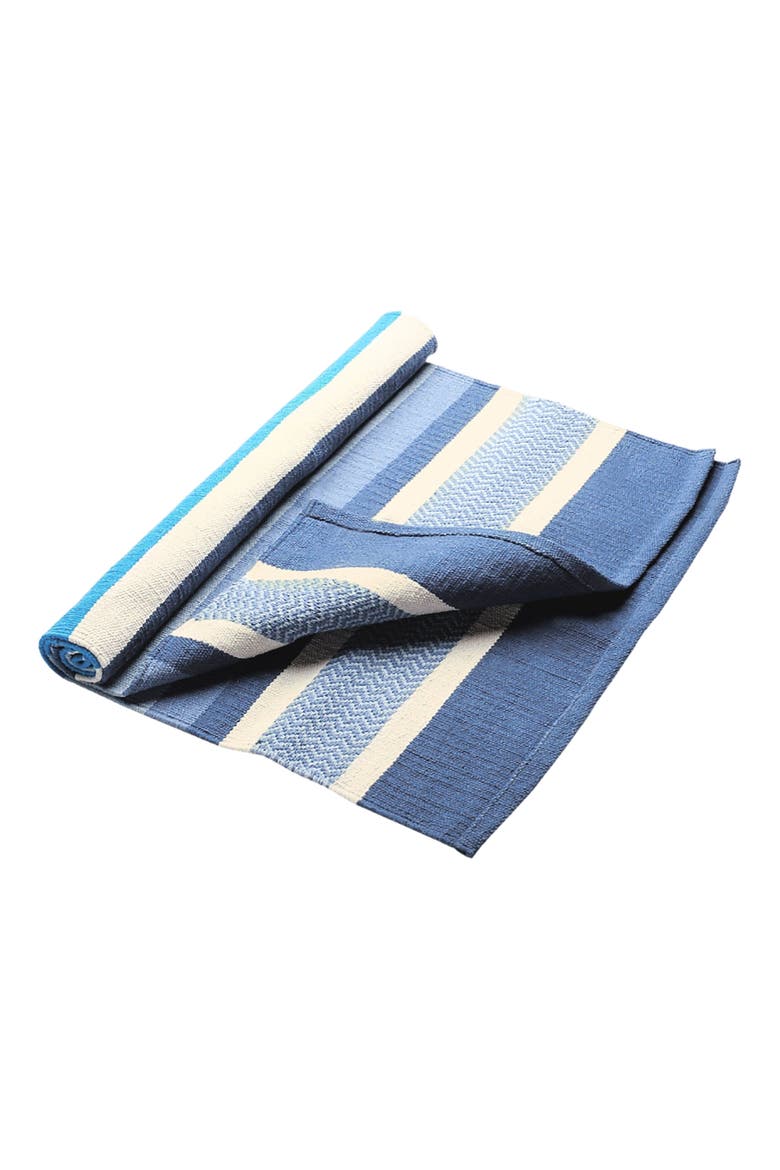 Cotton Yoga Rug, Main, color, Caribbean Blue