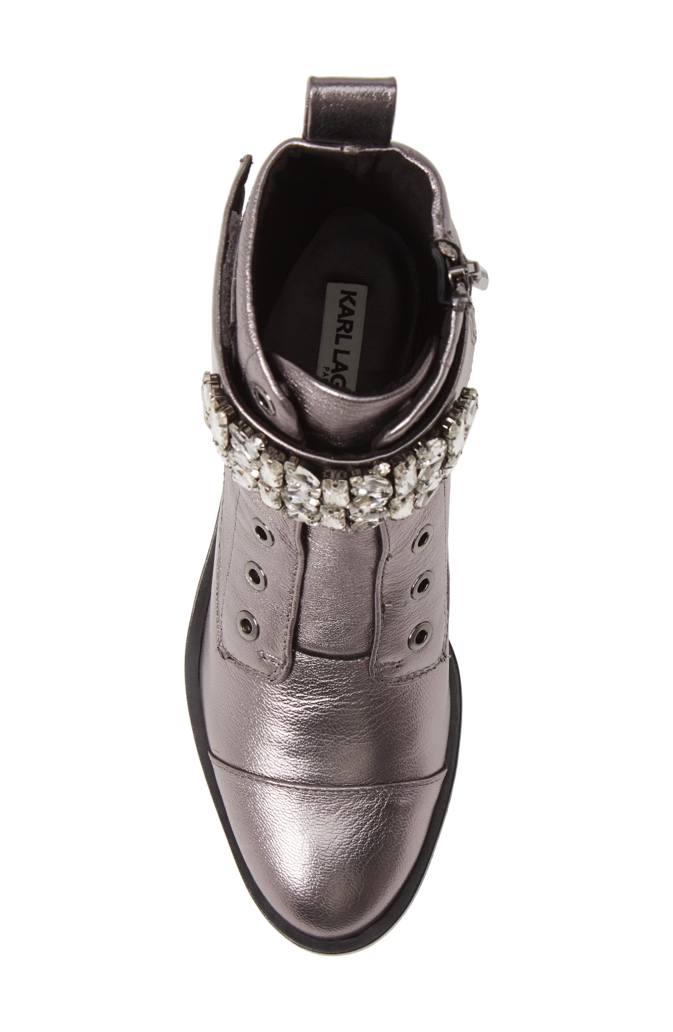 Pippa Crystal Embellished Platform Boot, Alternate, color, SILVER