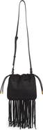 Steve Madden BCarolina Snake Embossed Faux Leather Fringe Crossbody Bag