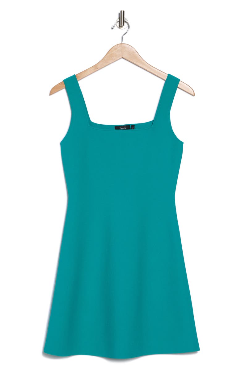 Theory Square Neck Ribbed Compression Dress, Alternate, color,