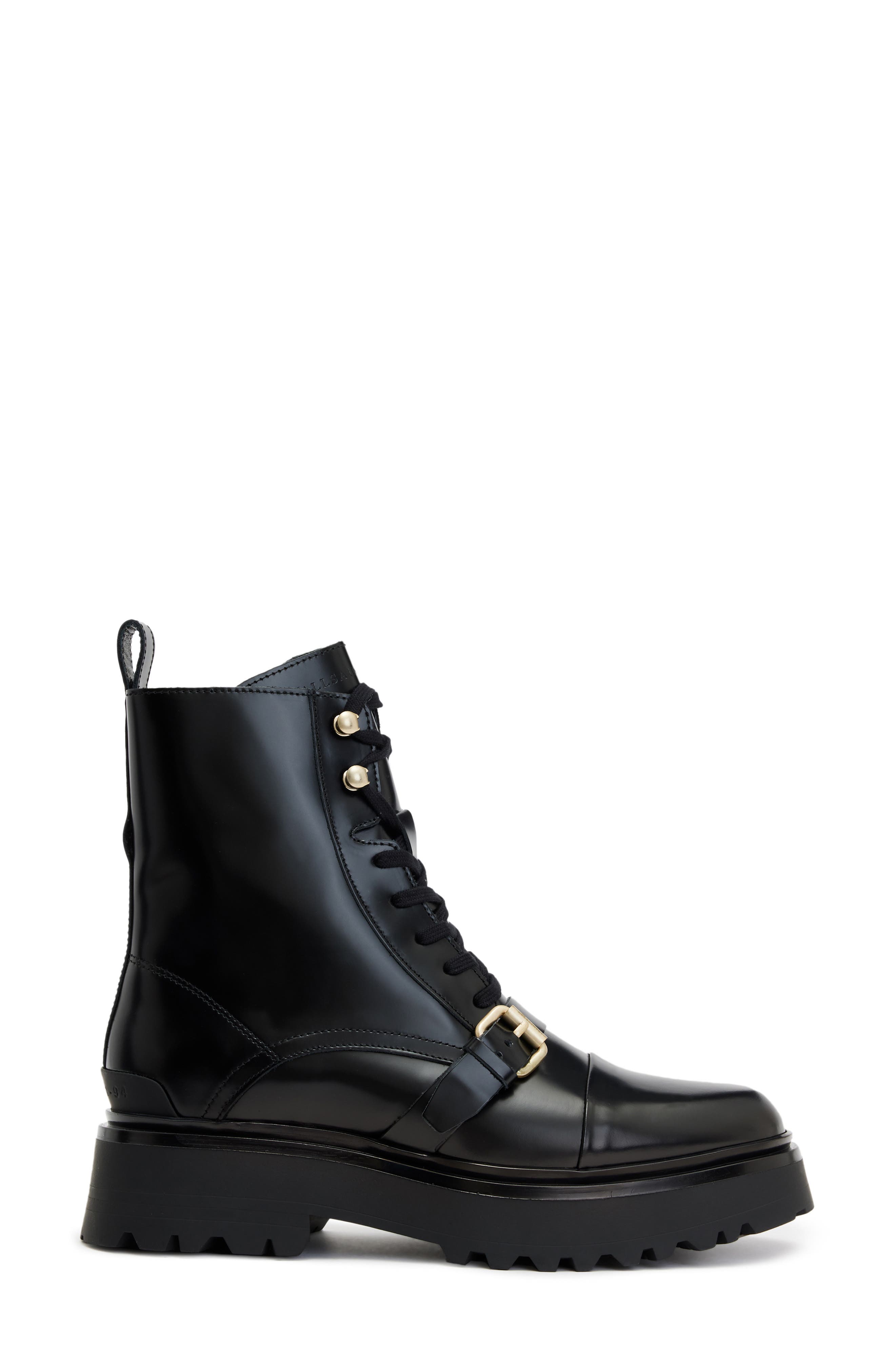 AllSaints Stellar Cap Toe Combat Boot, Alternate, color, 
