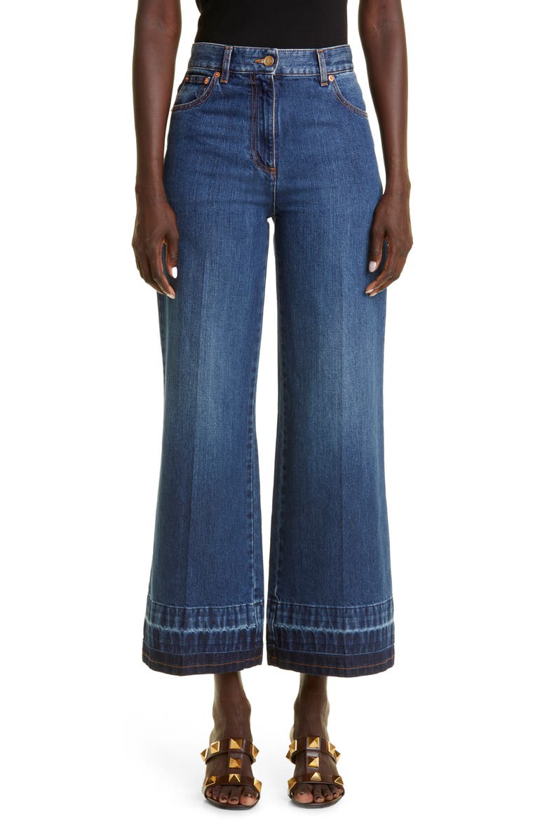 High Waist Wide Leg Nonstretch Jeans, Main, color, 558 MEDIUM BLUE DENIM