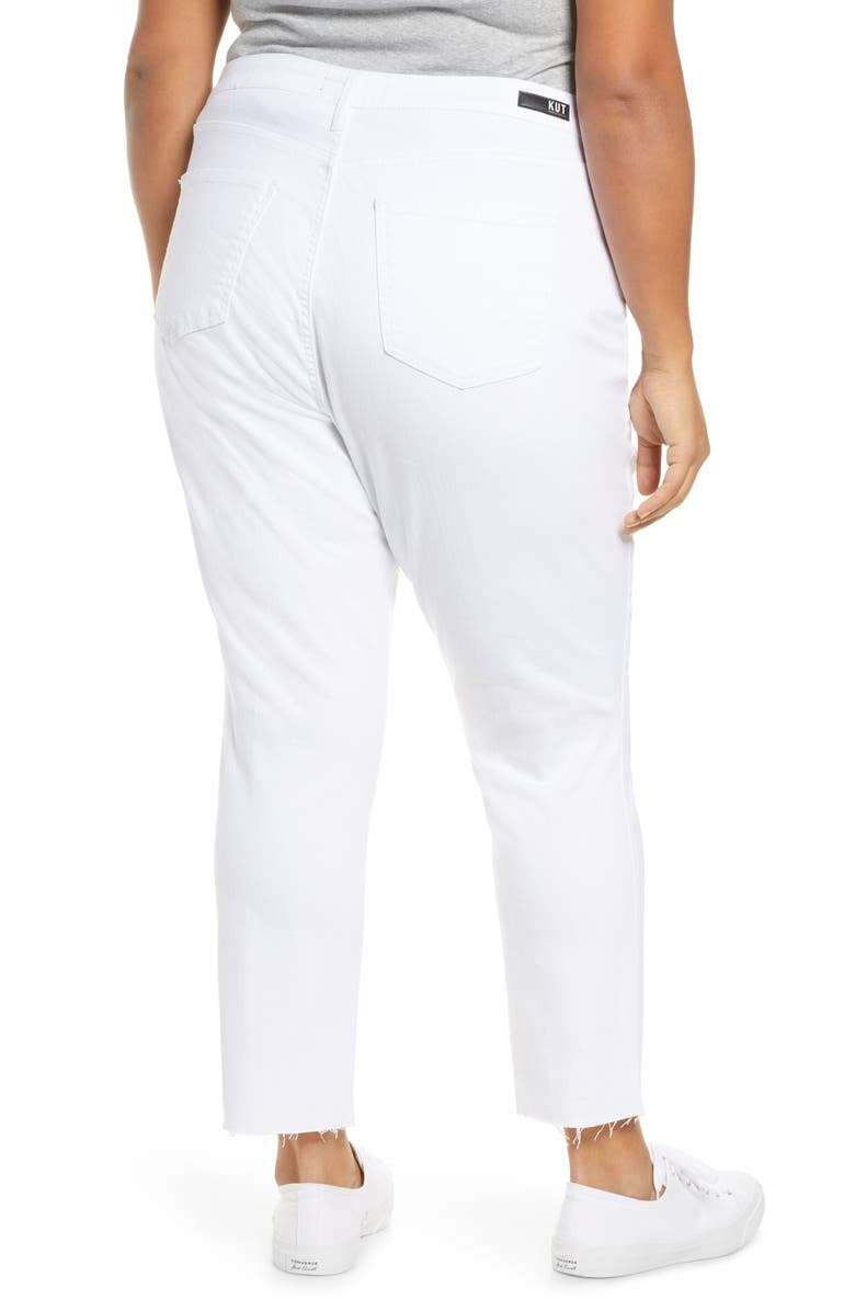 KUT from the Kloth Reese High Waist Fray Hem Ankle Jeans, Alternate, color, 