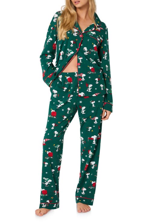 Peanuts® Print Stretch Organic Cotton Pajamas (Regular & Plus)