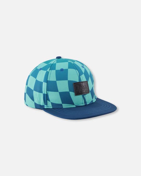 Flat Brim Printed Checkerboard Cap (Baby)
