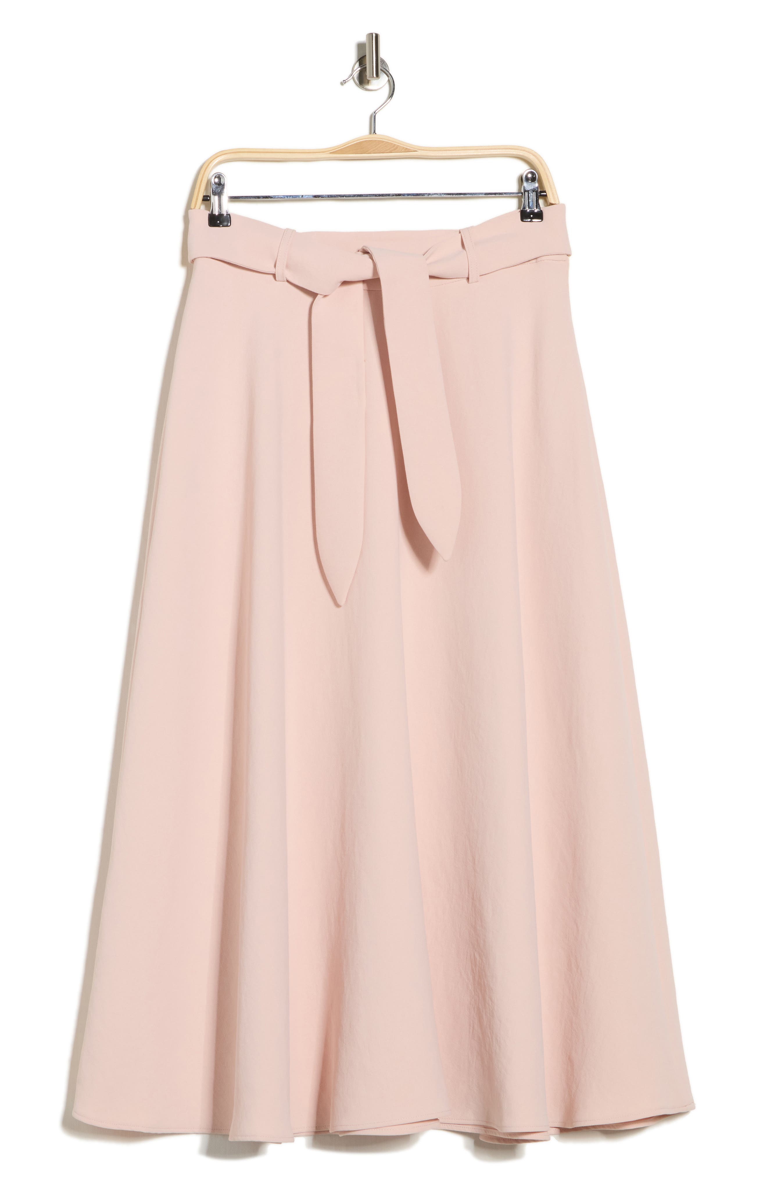 DKNY Aero Belted Crepe Midi Skirt