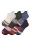 Assorted 6-Pack Stripe Ankle Socks