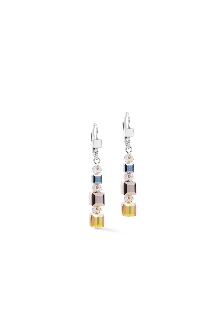GeoCUBE® Precious Nature Drop Earrings Tricolor Sand, Main, color, Beige