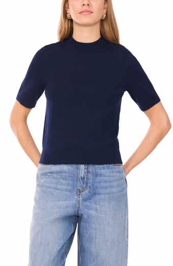 Saddle Short Sleeve Sweater