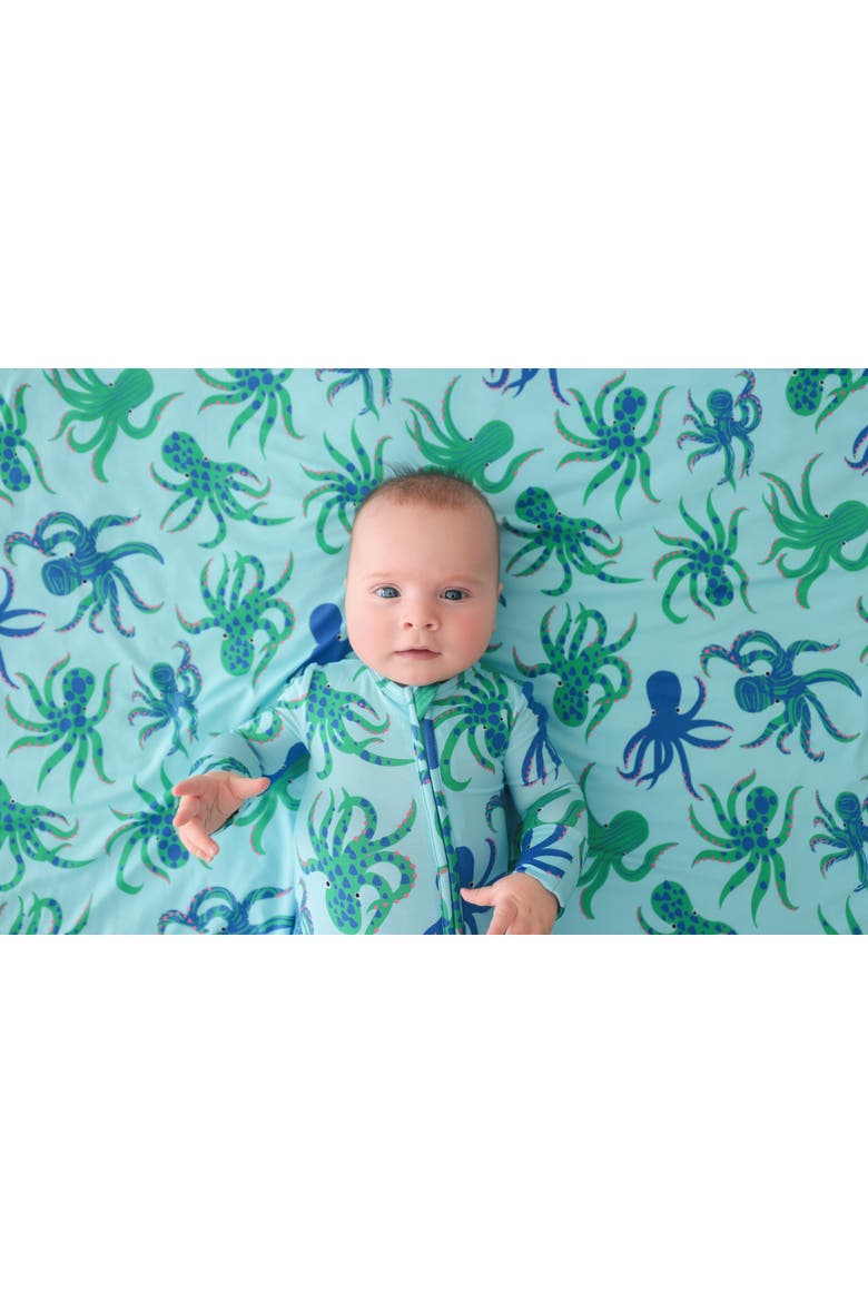 Fitted Convertible One-Piece Pajamas, Alternate, color, BLUE