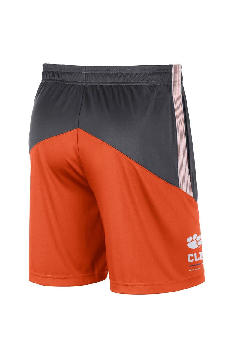 Nike Men's Nike Anthracite/Orange Clemson Tigers Team Performance Knit Shorts, Alternate, color, Anthracite