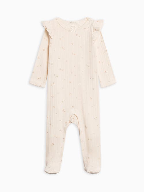 Kendi Addy Pointelle Romper In Neutral