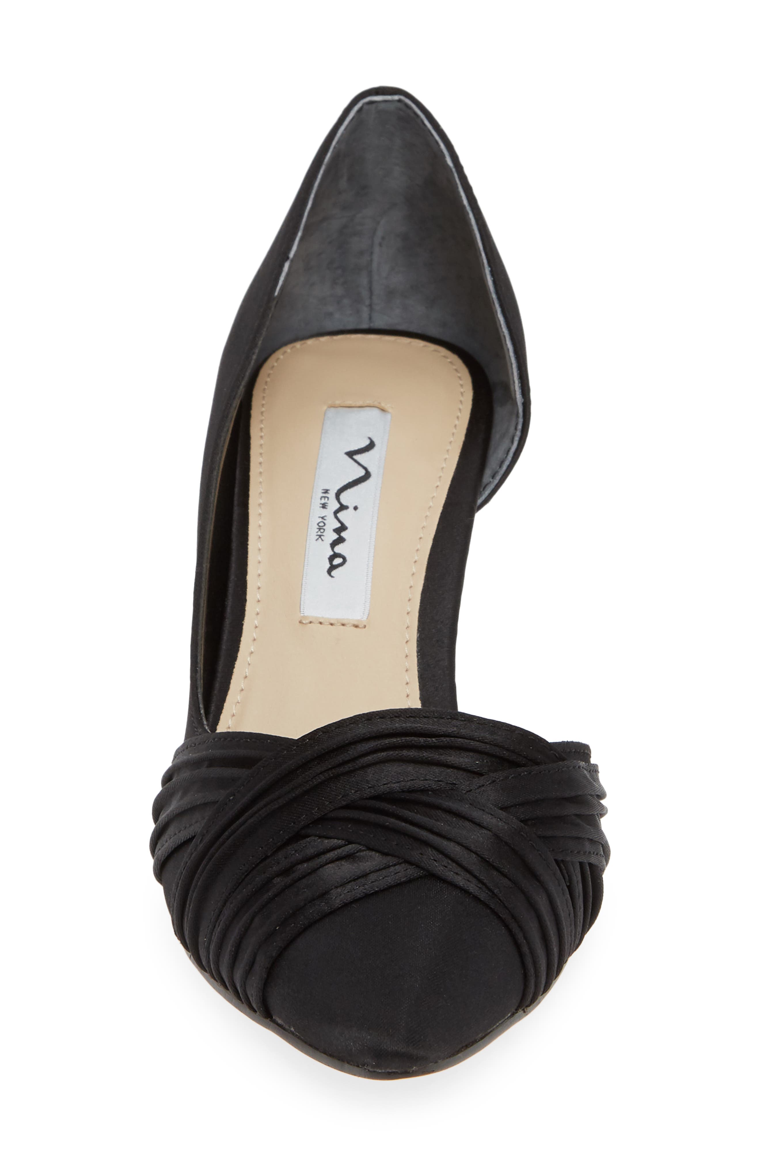 Nina Blakely Half d'Orsay Pointy Toe Pump, Alternate, color, Black Ls S