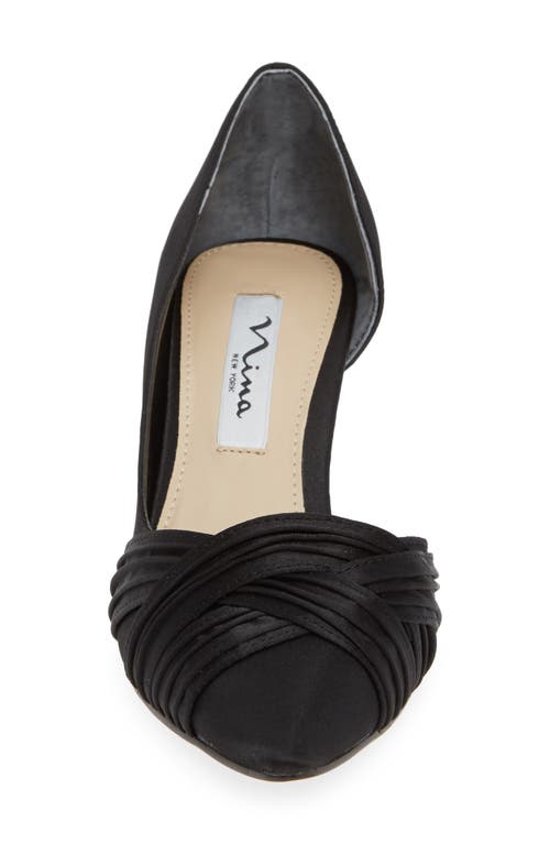 Nina Blakely Half D'orsay Pointy Toe Pump In Black