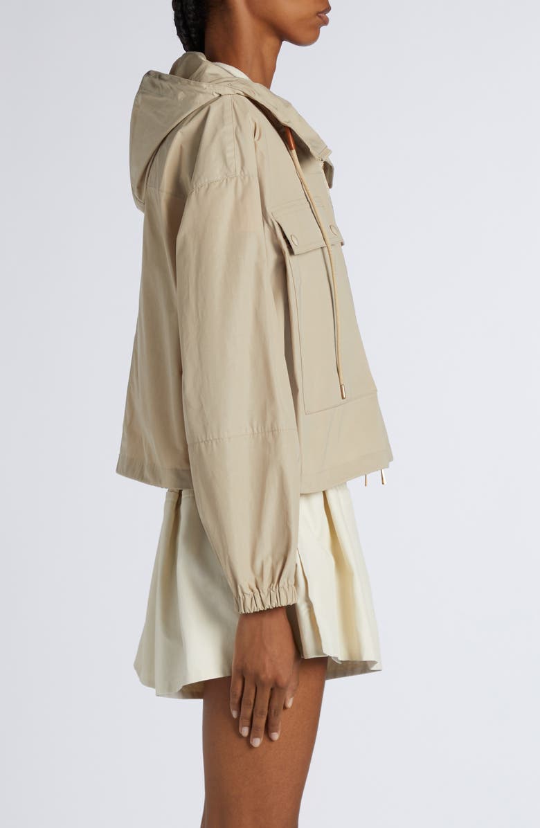 Moncler Sauvan Water Repellent Short Jacket, Alternate, color, Beige