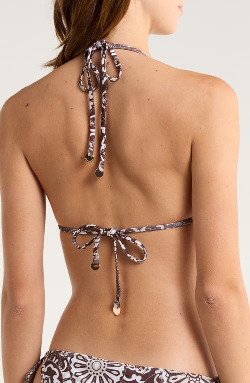 Ramy Brook Adley Triangle Bikin Top In Brown