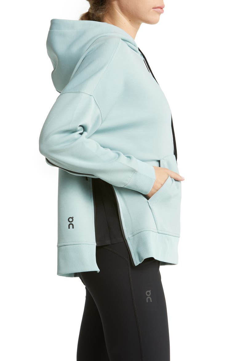 Recycled Polyester Blend Hoodie, Alternate, color, SEA