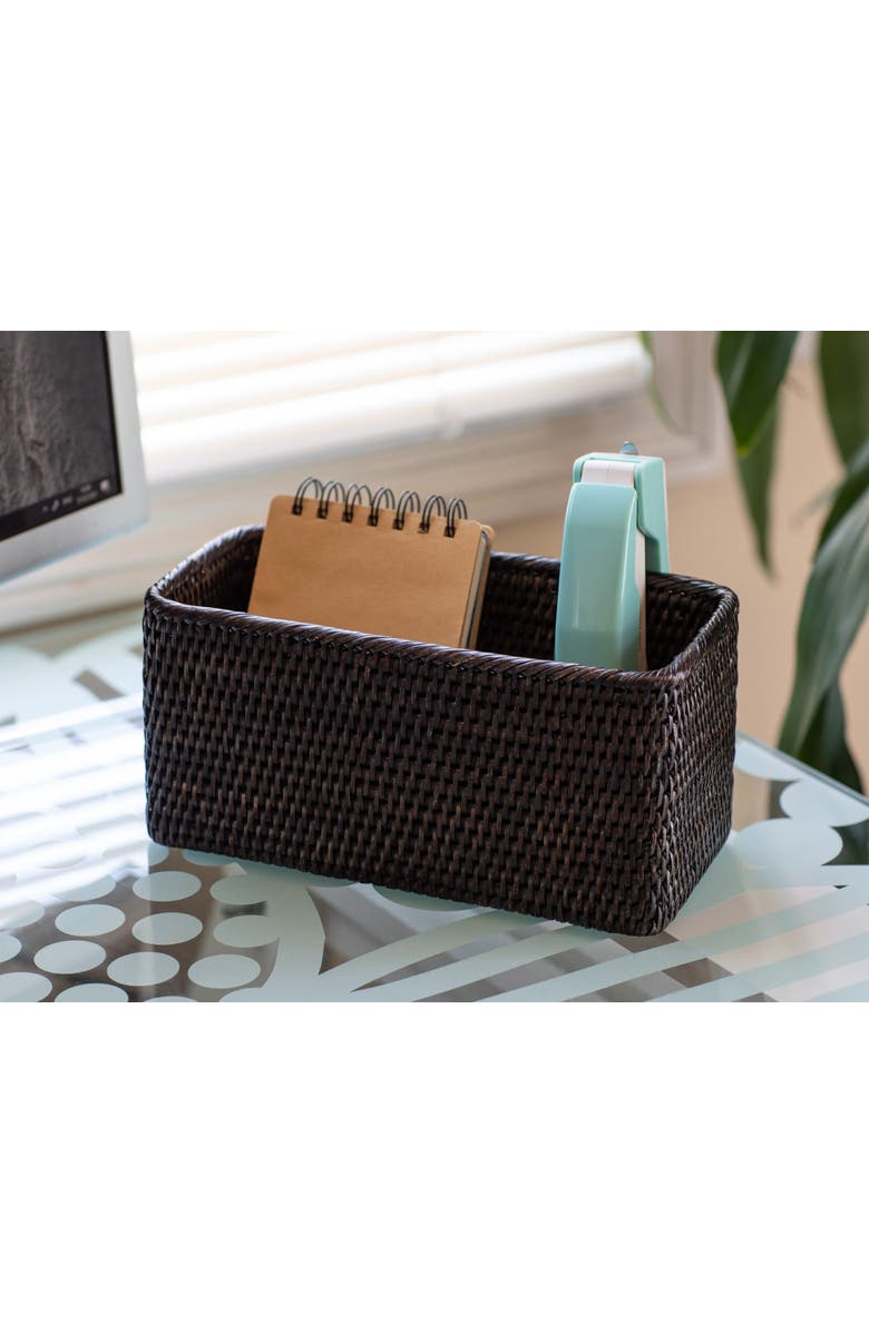 Artifacts Trading Company<sup>™</sup> Artifacts Rattan Rectangular Everything Basket, Alternate, color, Tudor Black