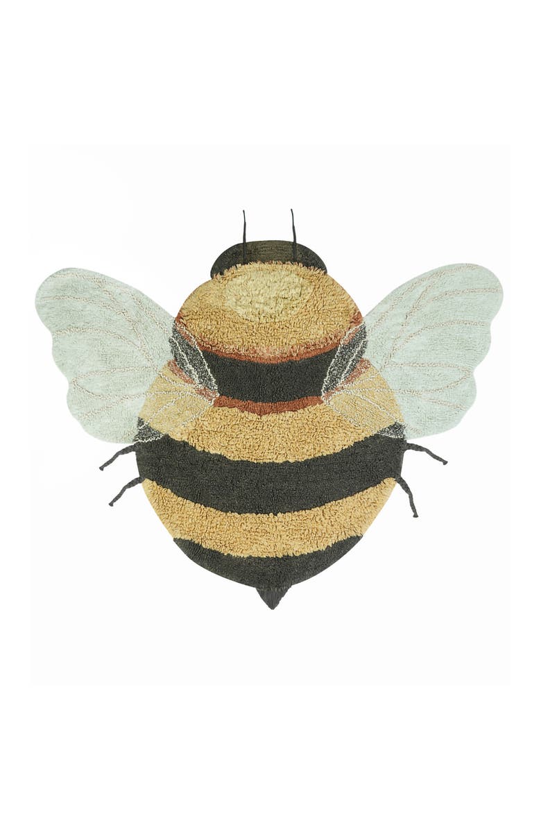 Lorena Canals Washable Rug Bee, Main, color, Dark Honey