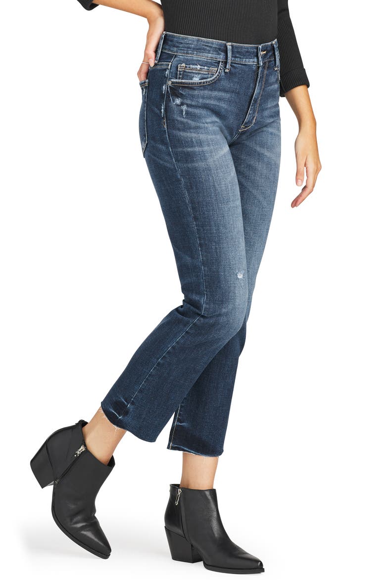 The Stiletto High Waist Crop Bootcut Jeans, Alternate, color, CRUISE