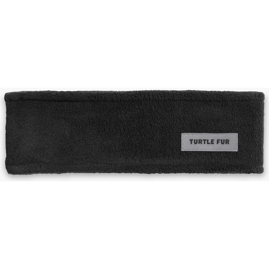 Turtle Fur Double-layer Fleece Headband In Black
