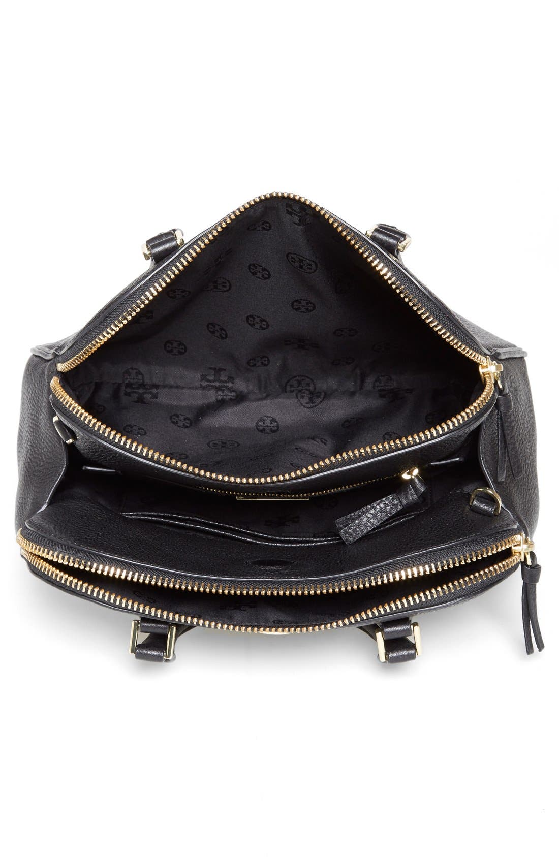 Tory Burch 'Small Robinson' Pebbled Leather Satchel, Alternate, color, 