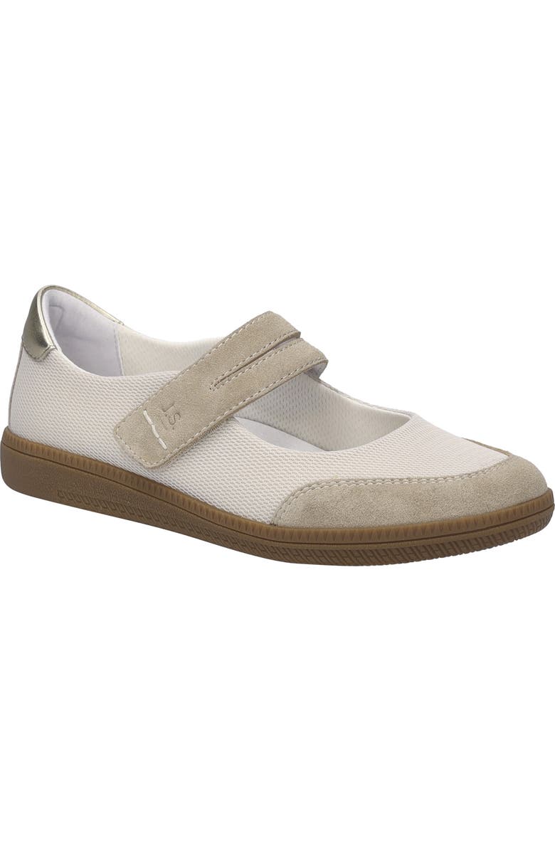 Josef Seibel Jolene Mixed Media Mary Jane Sneaker, Main, color, Beige Suede