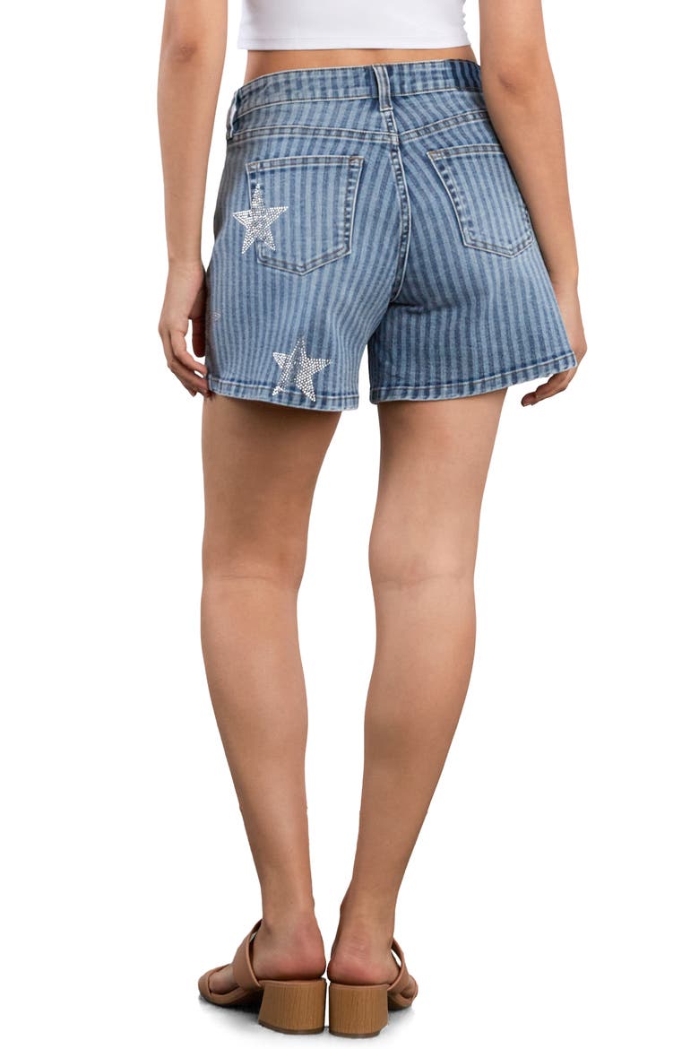 Star Striped Denim Shorts, Alternate, color, SUN BLUE