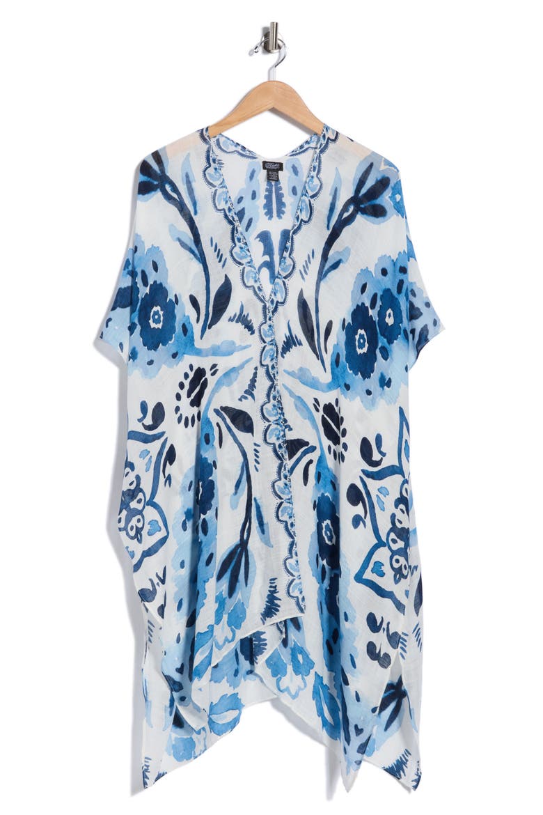 Floral Topper, Main, color, BLUE