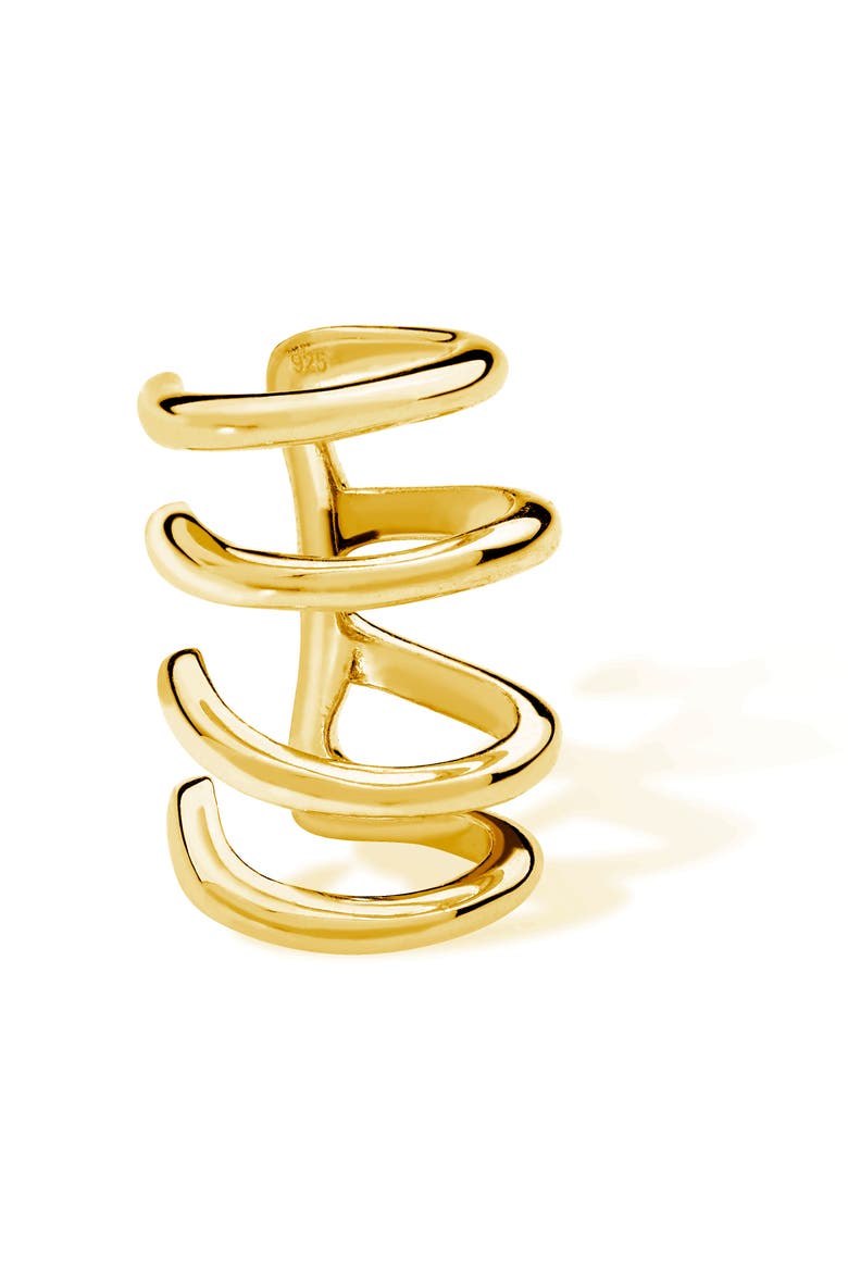 Waterfall High Ear Cuff, Main, color, Gold
