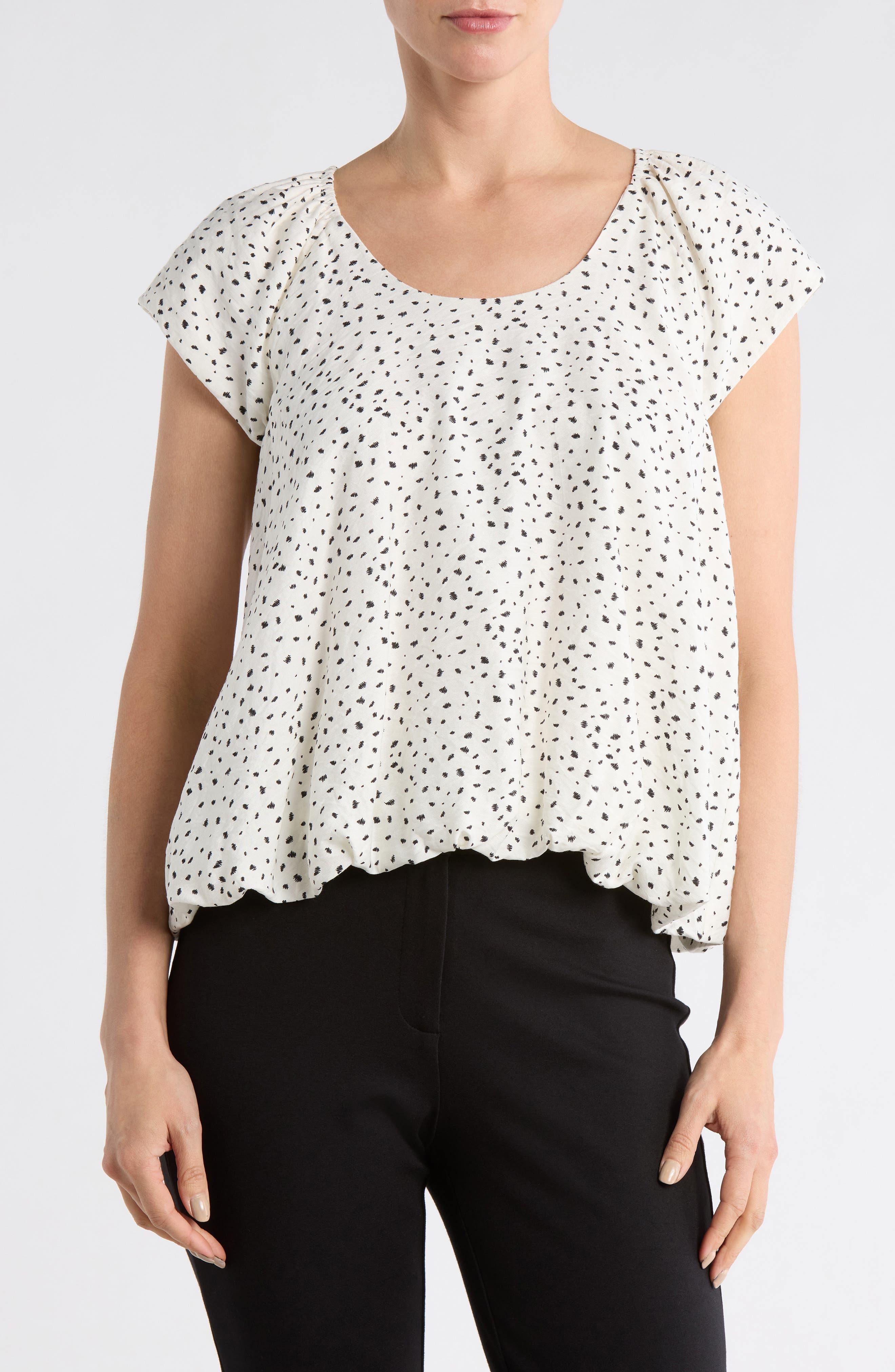 PATRIZIA LUCA Printed Bubble Top