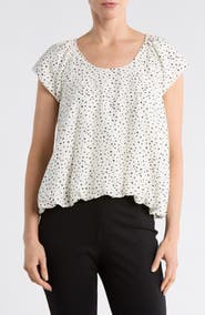 PATRIZIA LUCA Printed Bubble Top