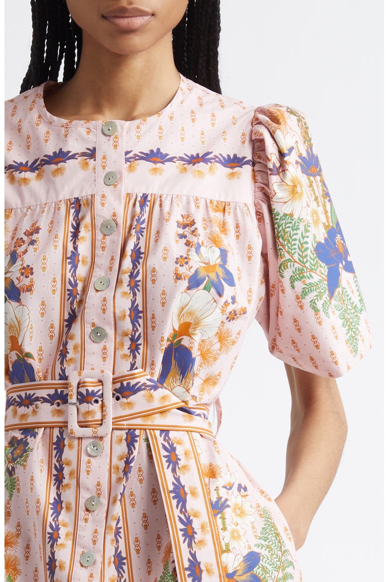 pink dream garden beaded belt mini dress FARM Rio