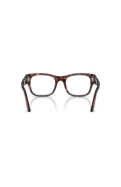 Persol 52mm Rectangle Optical Glasses In Black