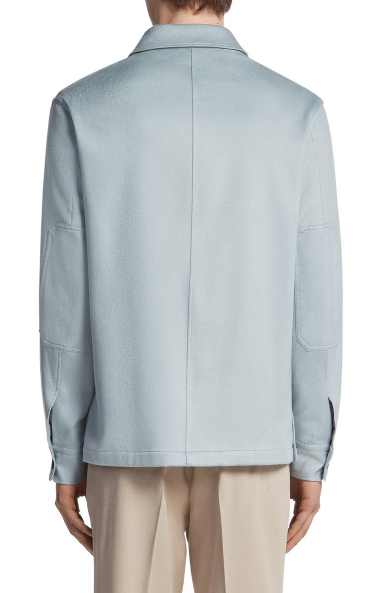 ZEGNA Oasi Cashmere Overshirt, Alternate, color, Glacier Blue