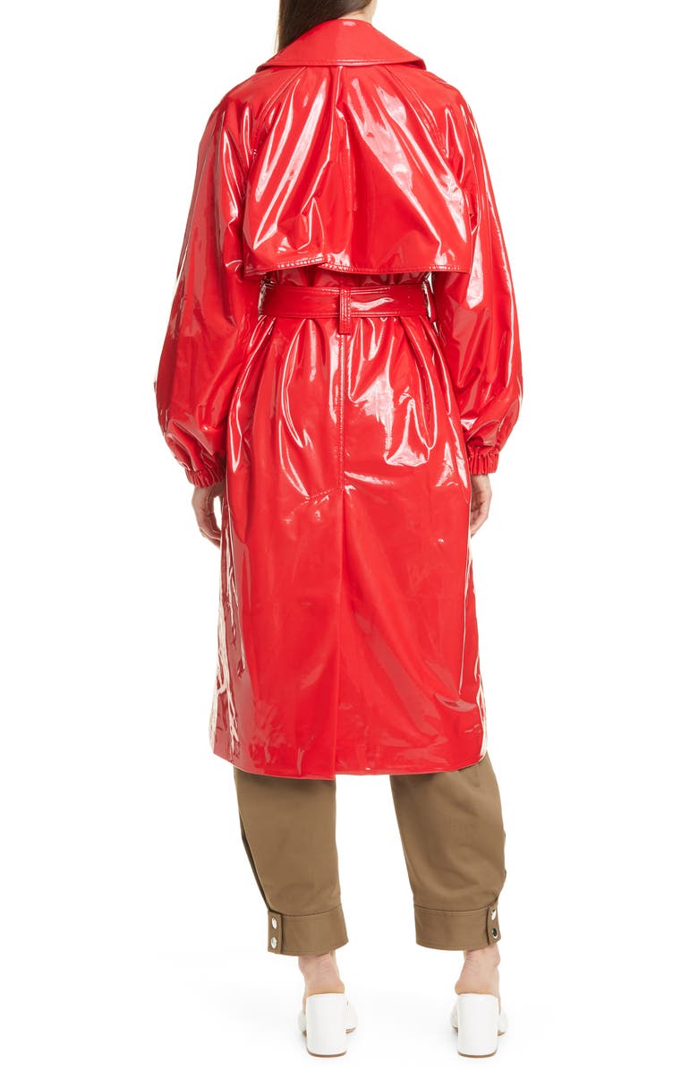 Tibi Shiny Trench Coat, Alternate, color, 