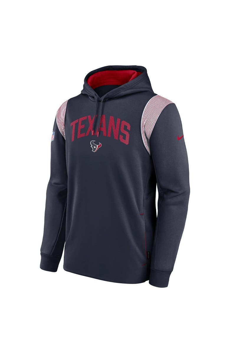 Nike Men's Nike Navy Houston Texans Sideline Athletic Stack Performance Pullover Hoodie, Alternate, color, Navy