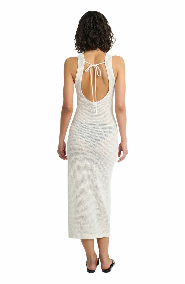 Onia Linen Knit Scoop Back Maxi Dress, Alternate, color, White
