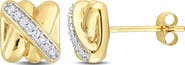 Julianna B. Diamond Crossover Stud Earrings 14k