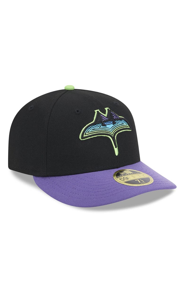New Era Men's New Era Black Tampa Bay Rays 2024 City Connect Low Profile 59FIFTY Fitted Hat, Alternate, color, Black