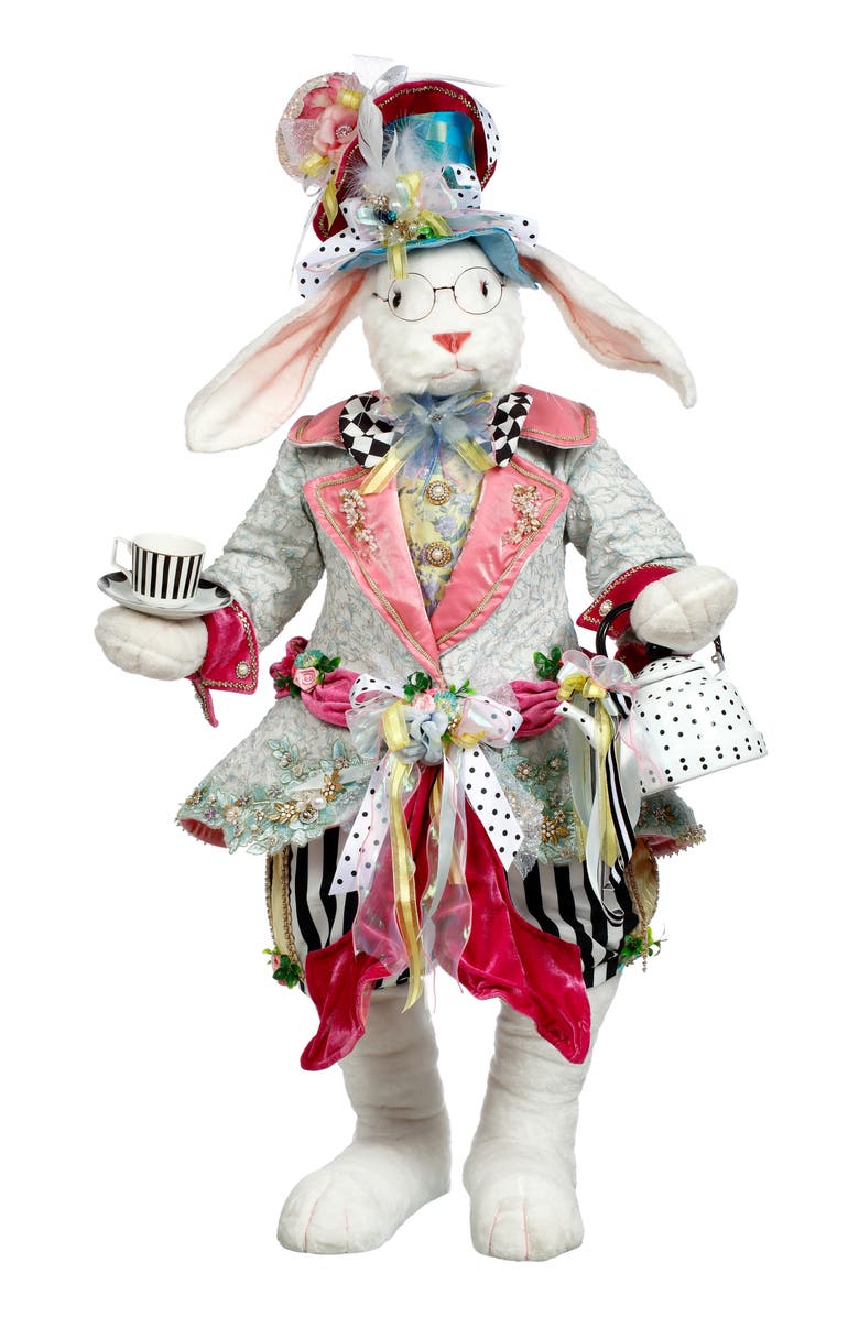 Mark Roberts Mad Hatter Tea Party Rabbit, Main, color, Pink