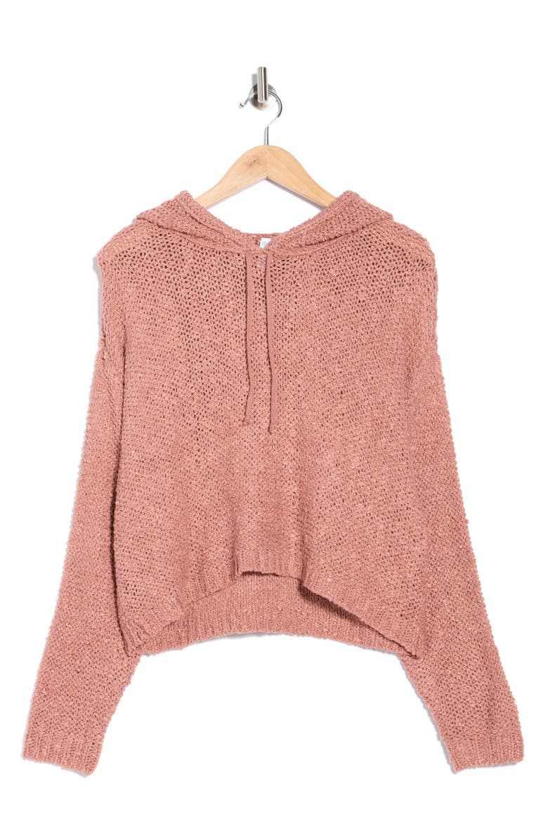 WISHLIST Textured Metallic Hoodie, Alternate, color, Rose