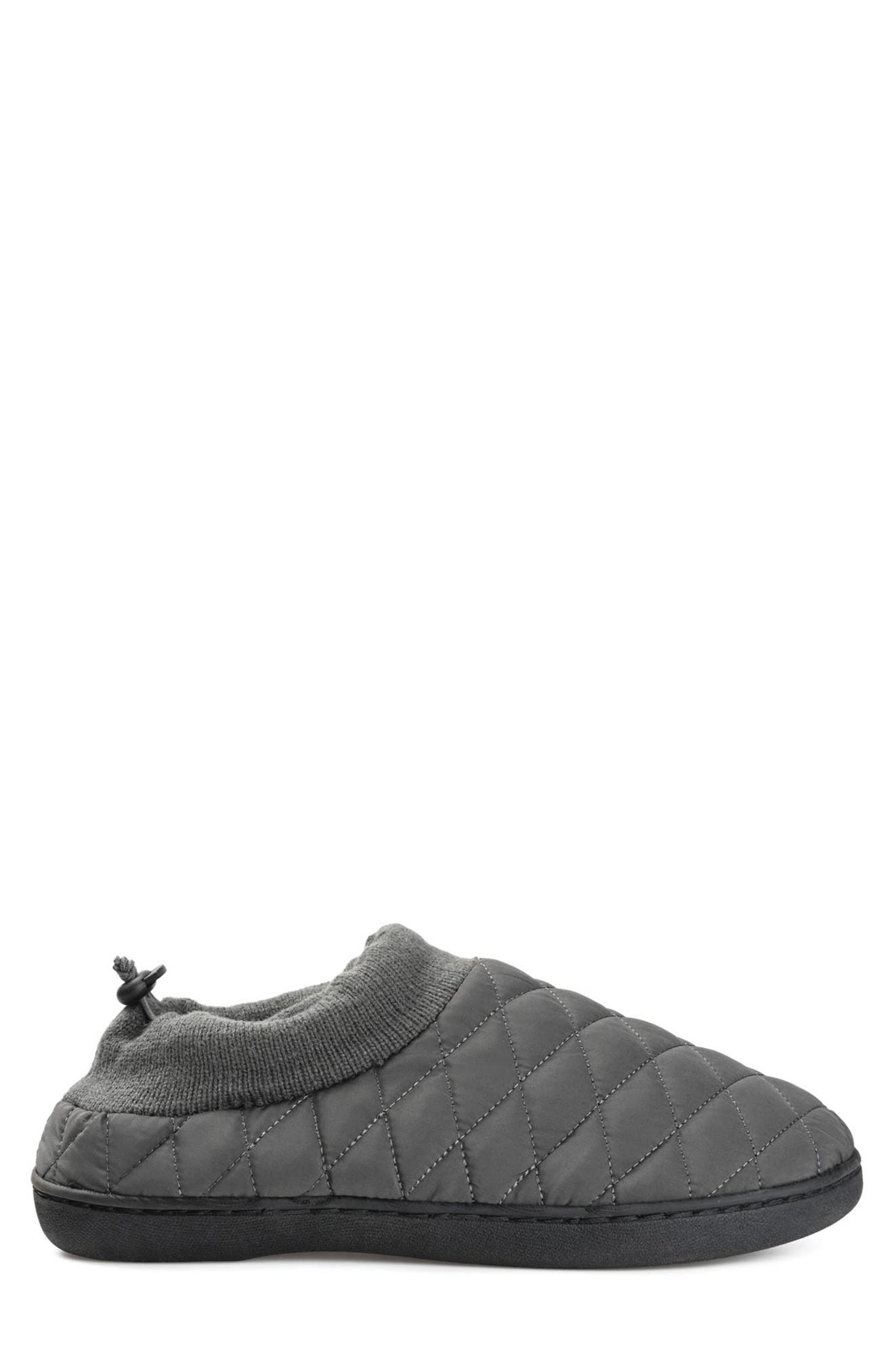VANCE CO . Fargo Quilted Faux Fur Lined Slipper, Alternate, color, Grey