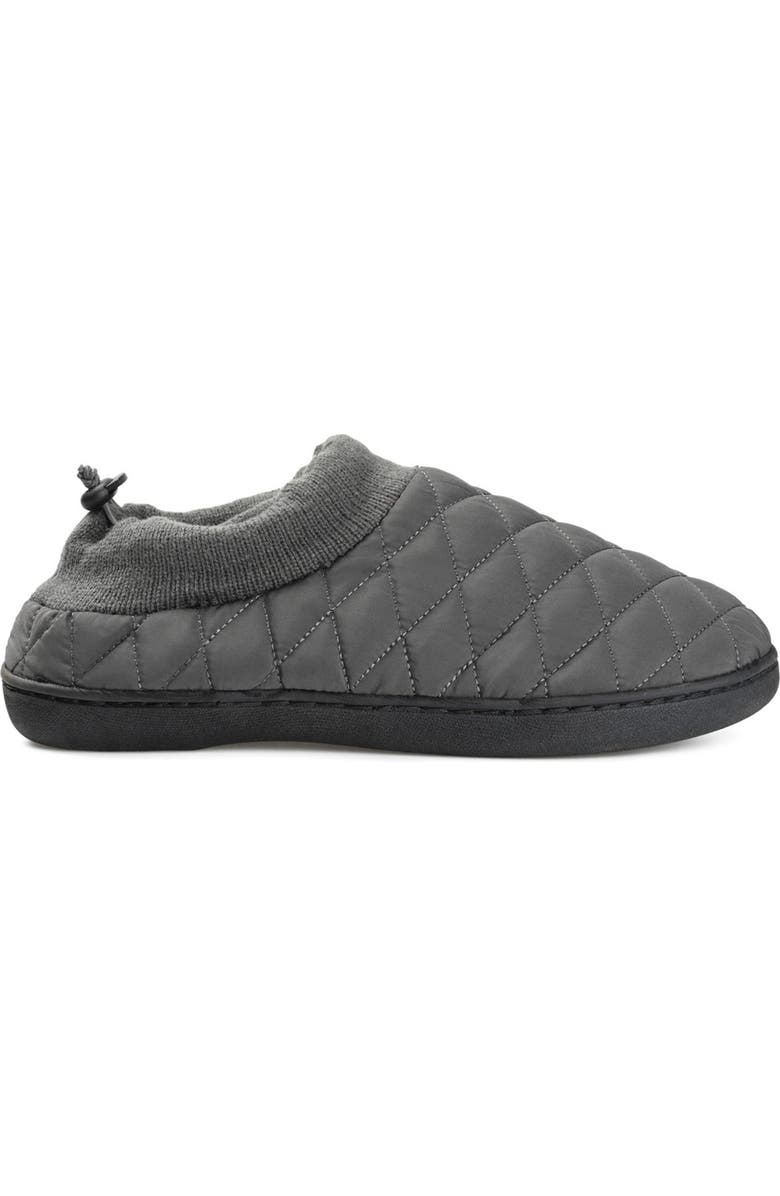 VANCE CO . Fargo Quilted Faux Fur Lined Slipper, Alternate, color, Grey