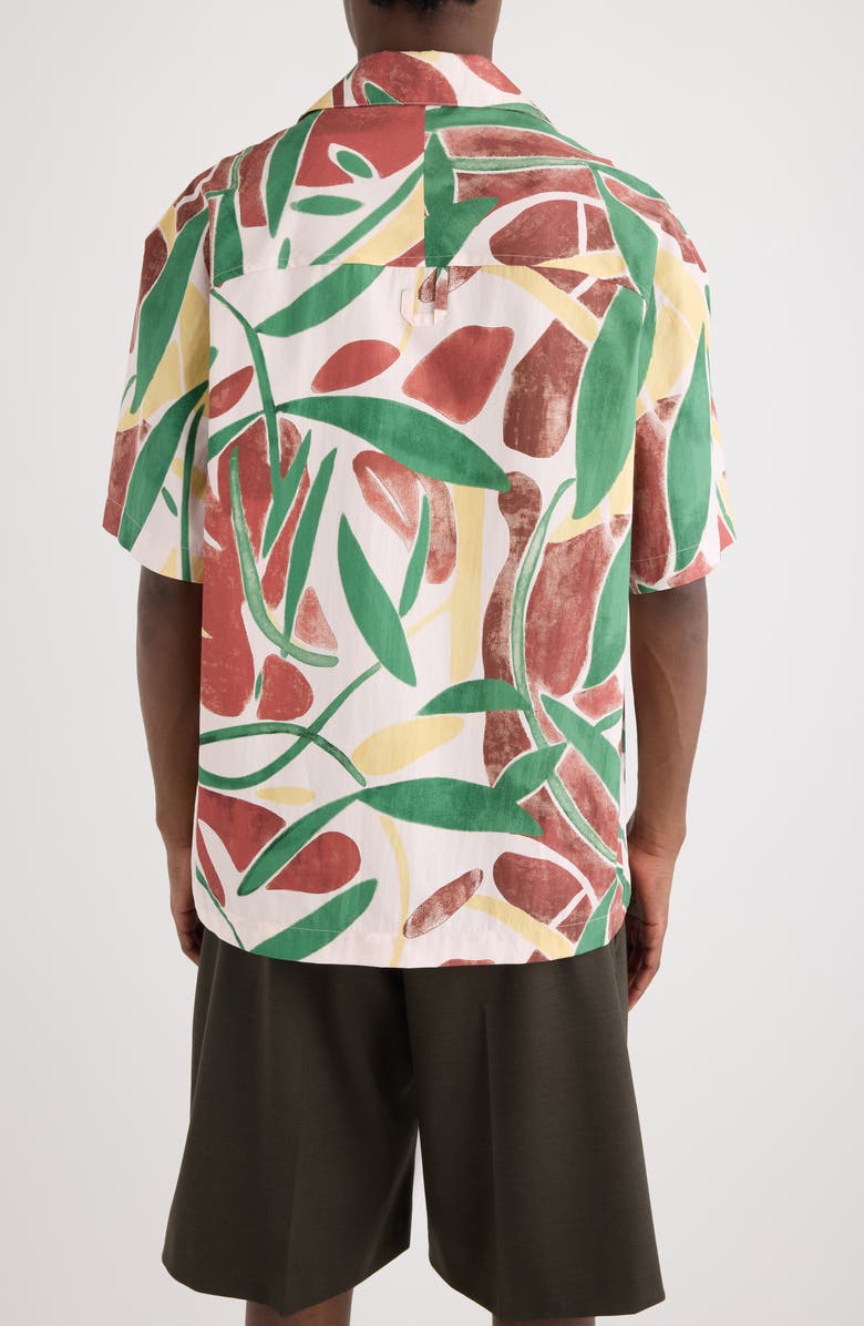 Jacquemus La Chemise Fonccio Abstarct Floral Camp Shirt, Alternate, color, Print Abstract Vegetal Pi