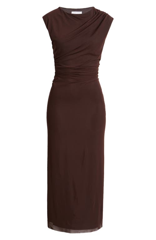 Shop & Other Stories Sleeveless Mesh Dress In Brown Dark